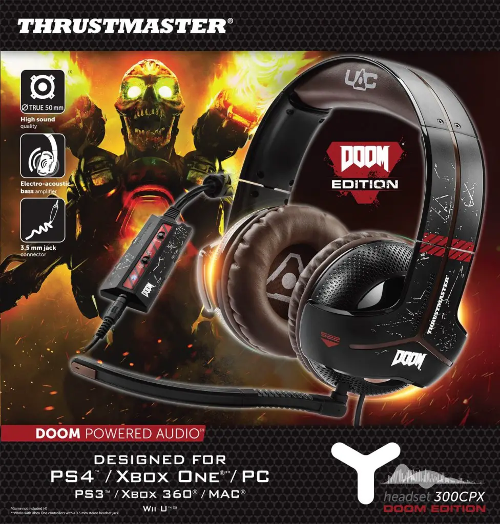 Thrustmaster VG Y-300CPX Universal USB Audio Gaming Headset, Doom Edition 5