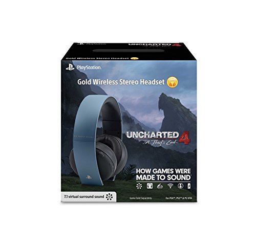 Uncharted 4 Limited Edition Gold Wireless Headset 1